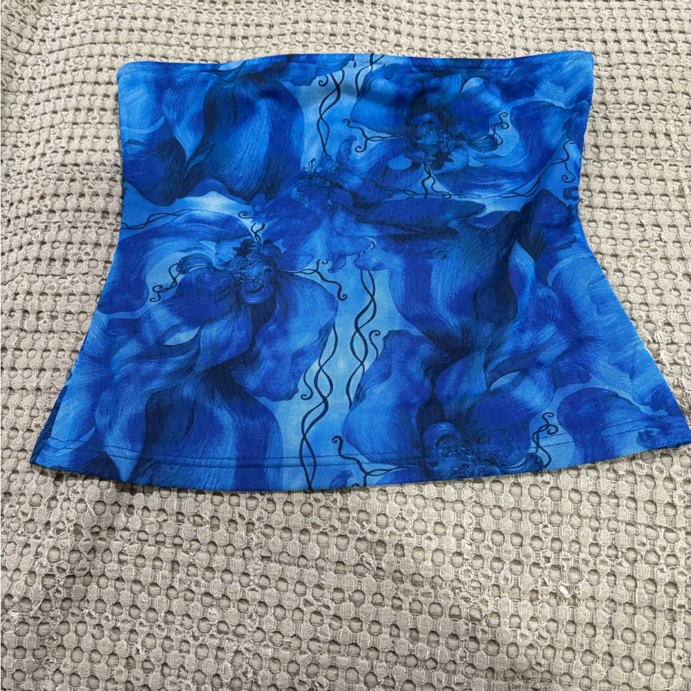 Blue Floral Women's Top